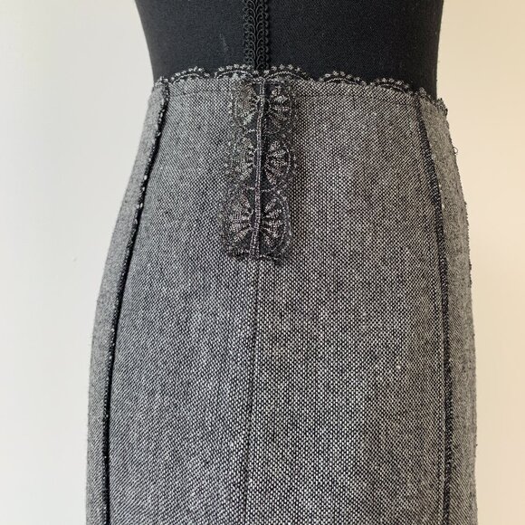 VEX Collection Grey Mermaid Skirt with Lace Scallop Around Waistband - Size 42 - Picture 4 of 6